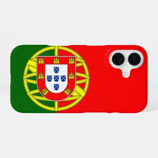 Flagge Portugals iPhone 16 Hülle (Rückseite (Horizontal))