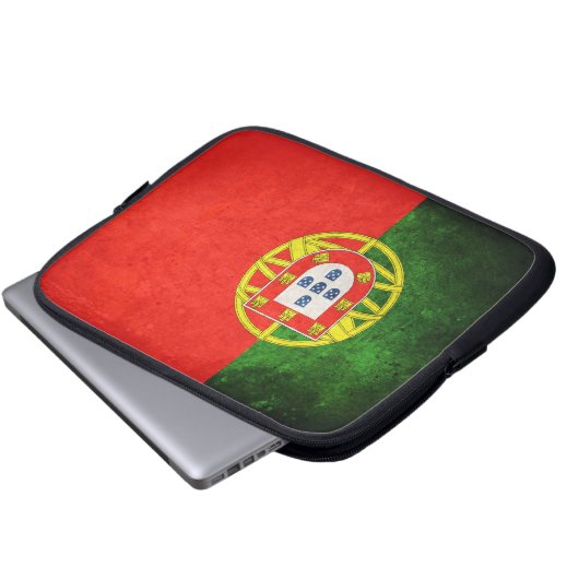Flagge Portugals Laptopschutzhülle (Vorne Knopf)