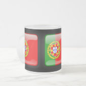 Flagge Portugals Mattglastasse (Vorderseite Links)