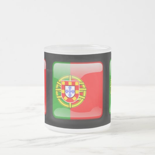 Flagge Portugals Mattglastasse (Mittel)