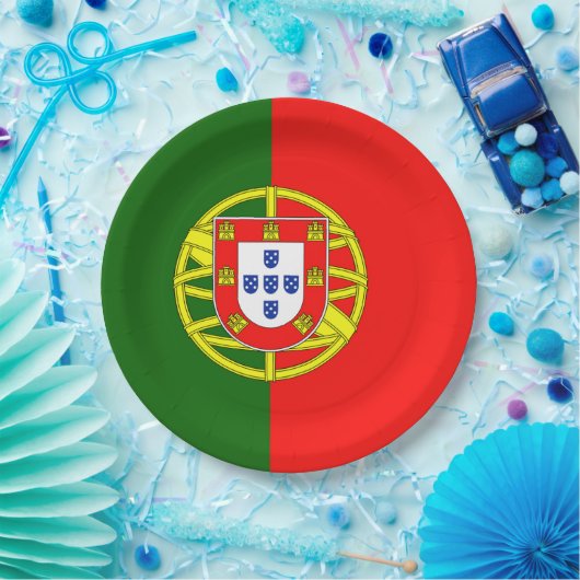 Flagge Portugals Pappteller (Party)