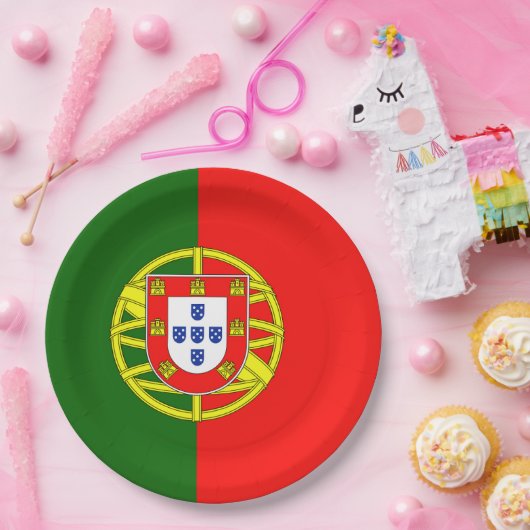 Flagge Portugals Pappteller (Party)