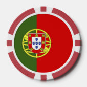 Flagge Portugals Pokerchips (Vorderseite)