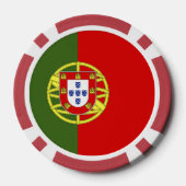 Flagge Portugals Pokerchips (Rückseite)