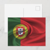 Flagge Portugals Postkarte (Vorne/Hinten)