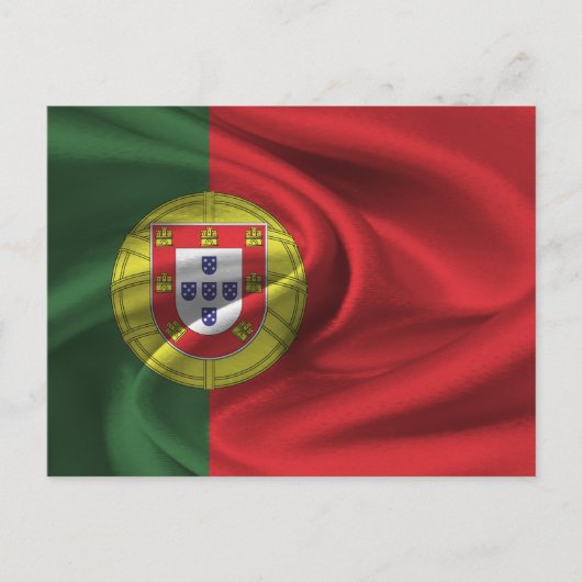 Flagge Portugals Postkarte (Vorderseite)
