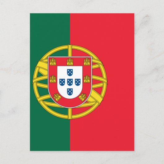 Flagge Portugals Postkarte (Vorderseite)