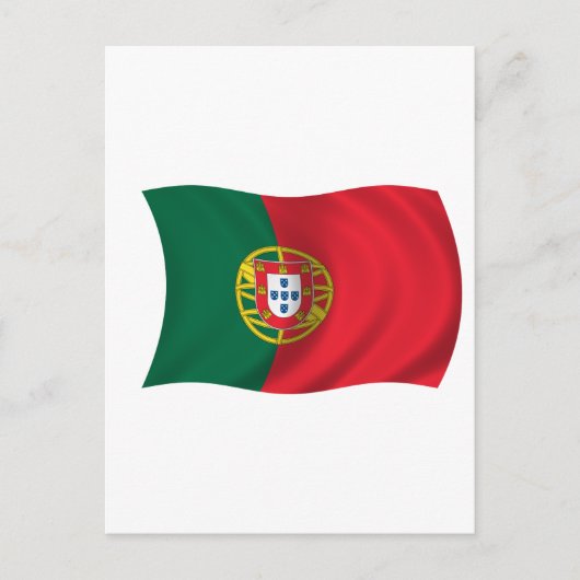 Flagge Portugals Postkarte (Vorderseite)