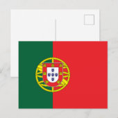 Flagge Portugals Postkarte (Vorne/Hinten)