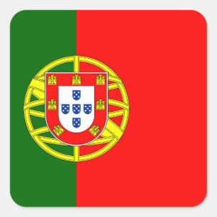 Flagge Portugals Quadratischer Aufkleber