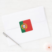 Flagge Portugals Quadratischer Aufkleber (Umschlag)
