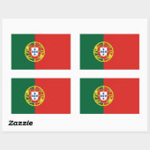 Flagge Portugals Rechteckiger Aufkleber (Blatt)