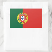 Flagge Portugals Rechteckiger Aufkleber (Tasche)