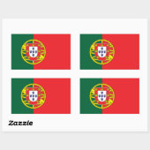 Flagge Portugals Rechteckiger Aufkleber (Blatt)