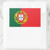 Flagge Portugals Rechteckiger Aufkleber (Tasche)