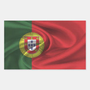 Flagge Portugals Rechteckiger Aufkleber
