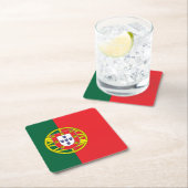 Flagge Portugals Rechteckiger Pappuntersetzer (Vor Ort)