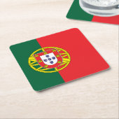 Flagge Portugals Rechteckiger Pappuntersetzer (angewinkelt)