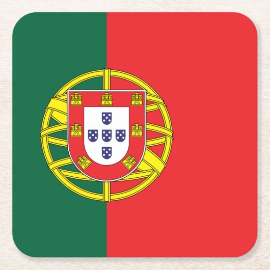 Flagge Portugals Rechteckiger Pappuntersetzer (Vorderseite)