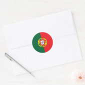 Flagge Portugals Runder Aufkleber (Umschlag)
