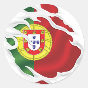 Flagge Portugals Runder Aufkleber
