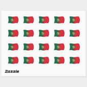 Flagge Portugals Runder Aufkleber (Blatt)