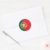 Flagge Portugals Runder Aufkleber (Umschlag)