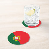 Flagge Portugals Runder Pappuntersetzer (Vor Ort)