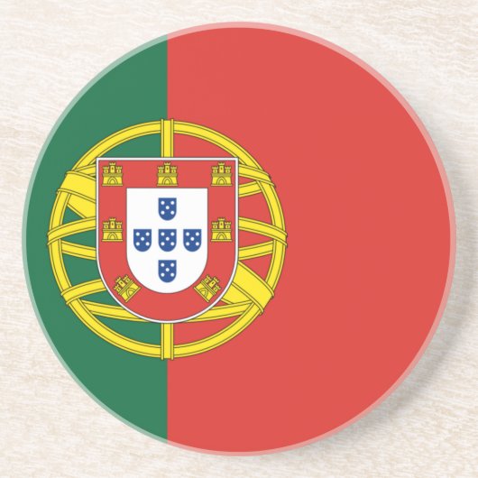 Flagge Portugals Sandstein Untersetzer (Vorne)
