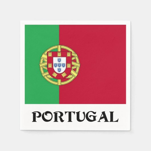 Flagge Portugals Serviette (Vorderseite)