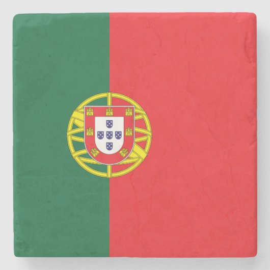 Flagge Portugals Steinuntersetzer (Vorderseite)