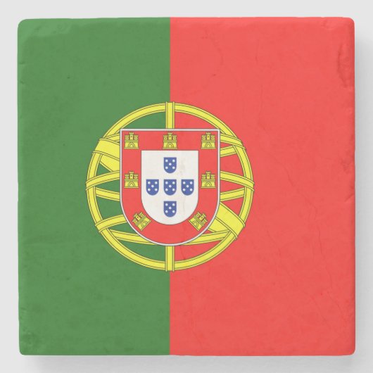 Flagge Portugals Steinuntersetzer (Vorderseite)