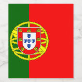 Flagge Portugals Weinetikett (Einzelnes Label)