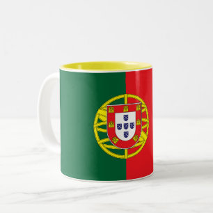 Flagge Portugals Zweifarbige Tasse