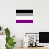 Flagge Poster für Asexualität (Heimbüro)