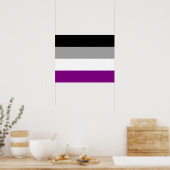 Flagge Poster für Asexualität (Küche)