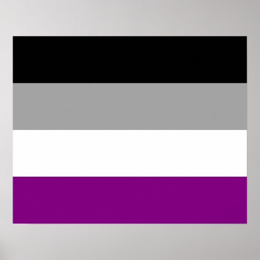 Flagge Poster für Asexualität (Vorne)