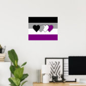 Flagge Poster für Asexualität (Heimbüro)