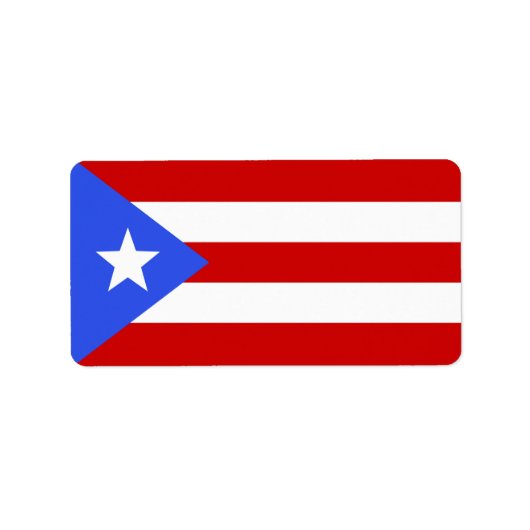 Flagge Puerto Rico Adressaufkleber (Vorne)
