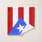 Flagge Puerto Rico Badhandtuch Set (Waschlappen)