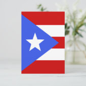 Flagge Puerto Rico Dankeskarte (Stehend Vorderseite)