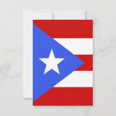 Flagge Puerto Rico Dankeskarte (Rückseite)