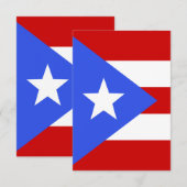 Flagge Puerto Rico Dankeskarte (Vorne/Hinten)