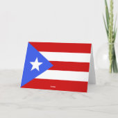 Flagge Puerto Rico Dankeskarte (Rückseite)