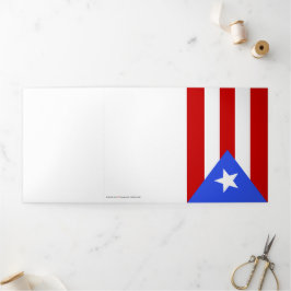 Flagge Puerto Rico Dreifach Gefaltete Karte