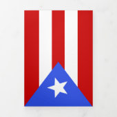 Flagge Puerto Rico Dreifach Gefaltete Karte (Cover)