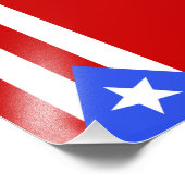 Flagge Puerto Rico Fotodruck (Ecke)
