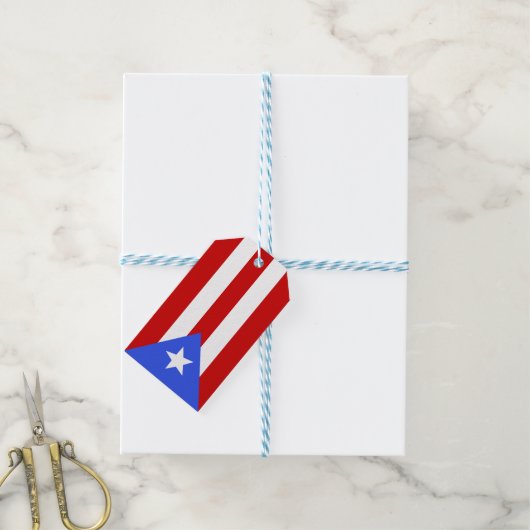 Flagge Puerto Rico Geschenkanhänger (Mit Garn)