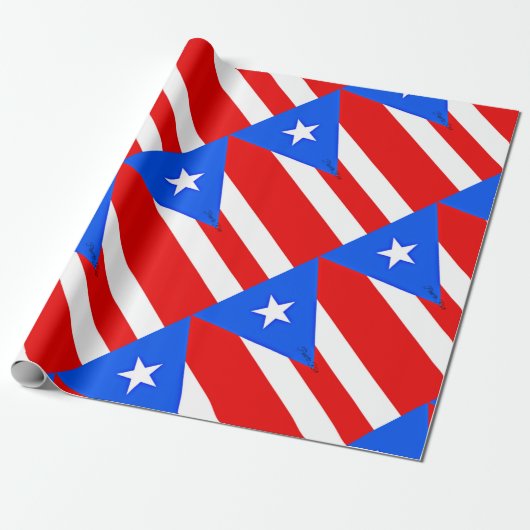 Flagge Puerto Rico Geschenkpapier (Ungerollt)
