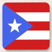 Flagge Puerto Rico Getränkeuntersetzer (Vorderseite)